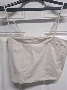 Vero Moda Womens Crop Top Size Small Beige Spaghetti Strap